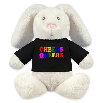 Cheers queers - MiniFeet® RecycelHase® Bunny Cream - black - Front
