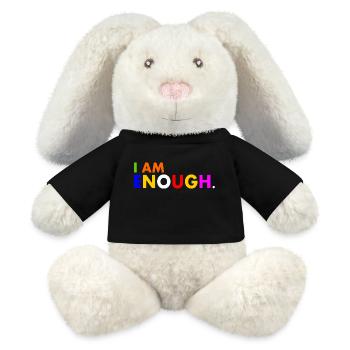 I am enough - MiniFeet® RecycelHase® Creme - Schwarz - Vorne