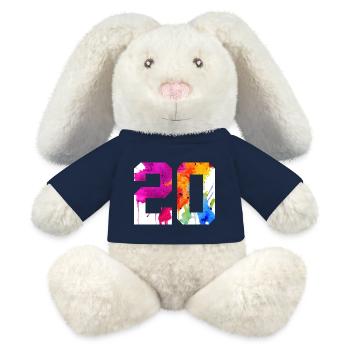 NUMBER 20 YEARS OLD 20TH BIRTHDAY - MiniFeet® RecycelHase® Bunny Cream - french navy - Front