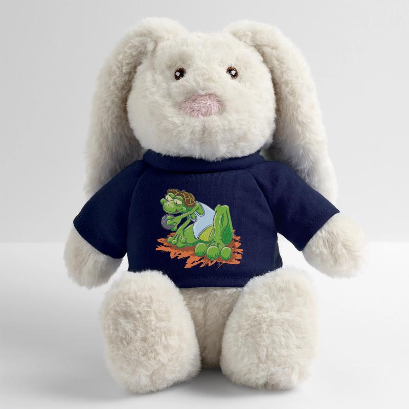 Pétanque Lapin en peluche recyclé MiniFeet® Crème
