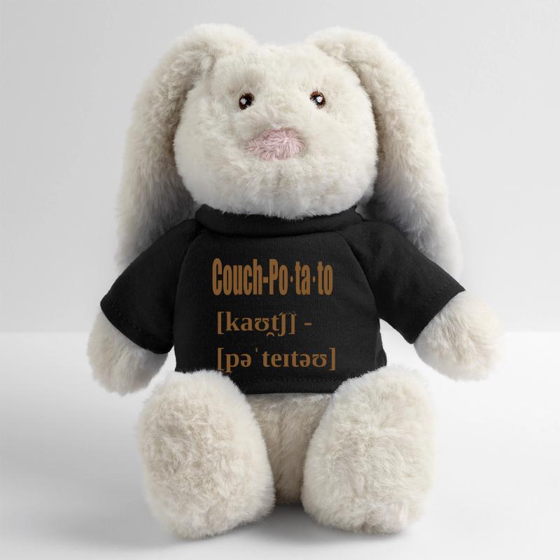 Larve Lapin en peluche recyclé MiniFeet® Crème