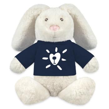 Heart Dog Snout Sunbeams Comic Love Love - MiniFeet® RecycelHase® Bunny Cream - french navy - Front