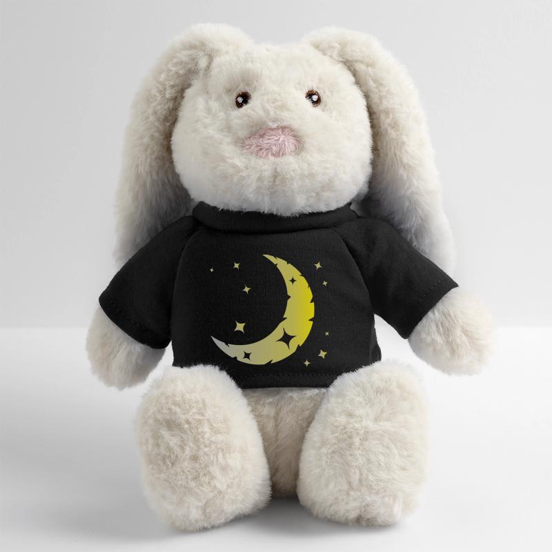La lune et les étoiles Lapin en peluche recyclé MiniFeet® Crème