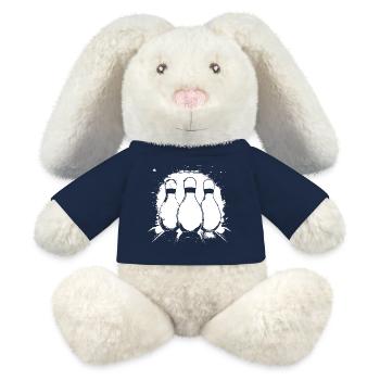 Bowling Drawing - MiniFeet® RecycelHase® Bunny Cream - french navy - Front