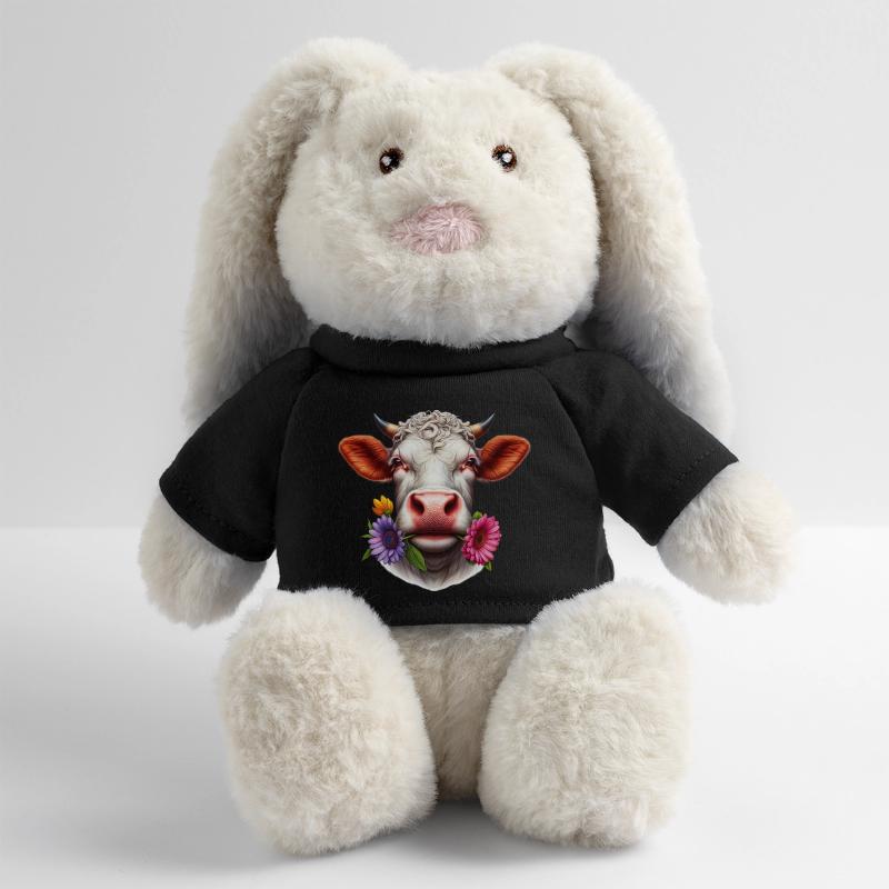 Fleurs de fleur de vache Lapin en peluche recyclé MiniFeet® Crème