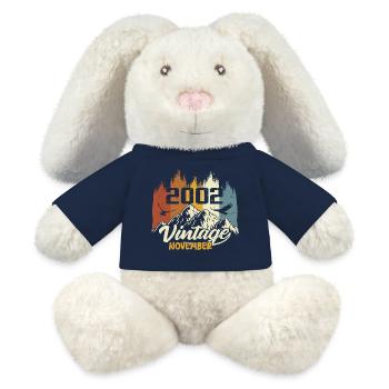 23rd Birthday - Legendary since November 2002 - MiniFeet® RecycelHase® Bunny Cream - french navy - Front