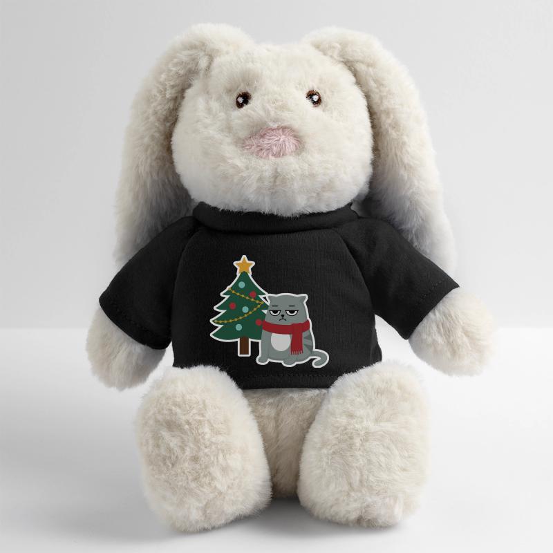 Cat Grumpy Christmas MiniFeet® RecycelHase® Creme