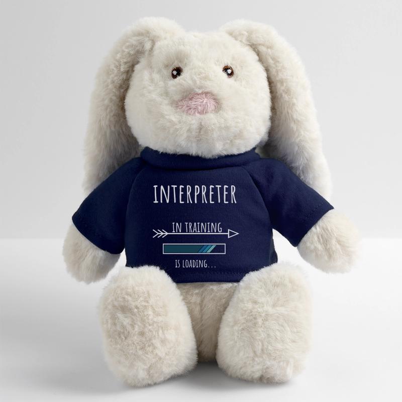 Interprète Don Profession Formation Interprète Lapin en peluche recyclé MiniFeet® Crème