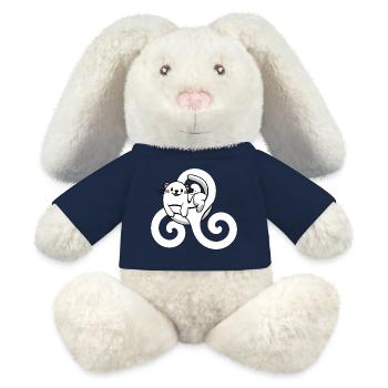Brittany Breton Hermine – Breizh Symbol Triskel - MiniFeet® RecycelHase® Bunny Cream - french navy - Front