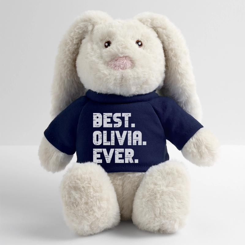 Best Olivia Ever Geschenk Spruch MiniFeet® RecycelHase® Creme