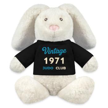 Vintage 1971 Judo Club Retro Birth Year Gift - MiniFeet® RecycelHase® Bunny Cream - black - Front