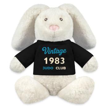 Vintage 1983 Judo Club Retro Birth Year Gift - MiniFeet® RecycelHase® Bunny Cream - black - Front