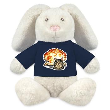 Und es hat Boom gemacht, so ein Feuerball Junge - MiniFeet® RecycelHase® Creme - French Navy - Vorne