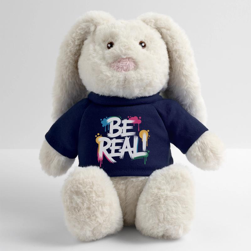 Be Real Graffiti Print MiniFeet® RecycelHase® Creme