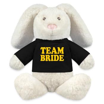 Team bride - MiniFeet® RecycelHase® Creme - Schwarz - Vorne