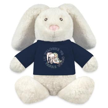 Welcome to my Veggie World - Lapin en peluche recyclé MiniFeet® Crème - bleu marine - Devant