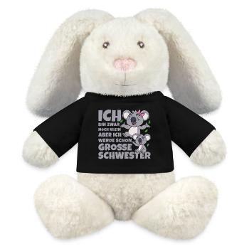 Große Schwester Koala Koalas Geschwister Mädchen - MiniFeet® RecycelHase® Creme - Schwarz - Vorne