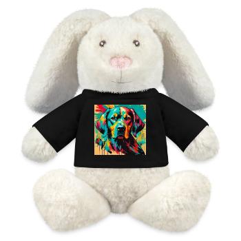 Dog - MiniFeet® RecycelHase® Bunny Cream - black - Front