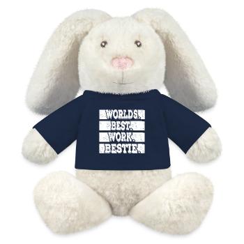 Le meilleur soutien émotionnel de la bête de travail au monde - Lapin en peluche recyclé MiniFeet® Crème - bleu marine - Devant