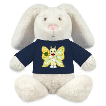 Butterfly Flower - MiniFeet® RecycelHase® Bunny Cream - french navy - Front
