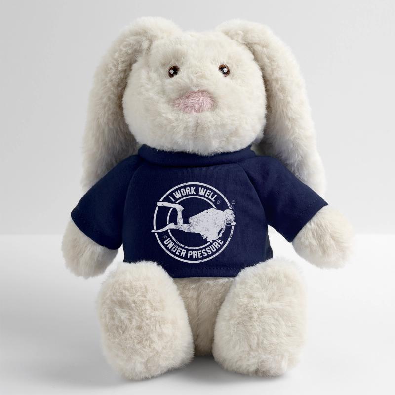 Plongeur sous pression Lapin en peluche recyclé MiniFeet® Crème