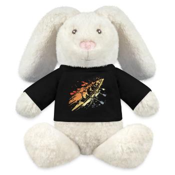 Retro Rowing Team Graphic - MiniFeet® RecycelHase® Bunny Cream - black - Front