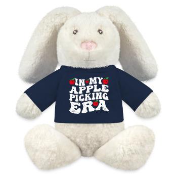 In My Apple Picking Era - Lapin en peluche recyclé MiniFeet® Crème - bleu marine - Devant