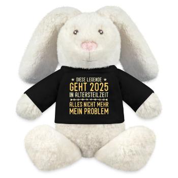 Partial retirement 2025 Approaching retirement - MiniFeet® RecycelHase® Bunny Cream - black - Front