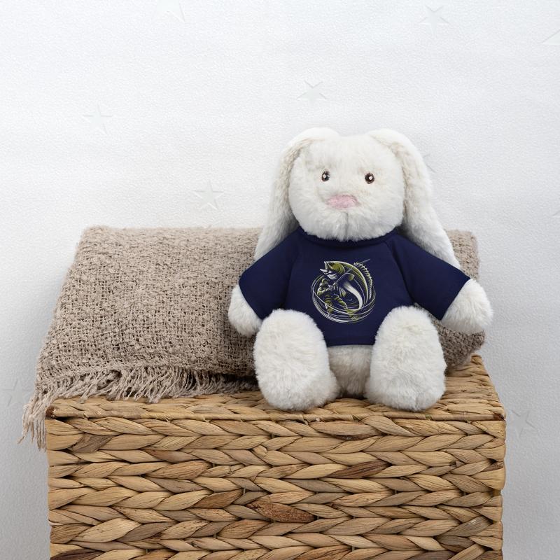 Pêche Pêcheur Morue Poisson Géant Vert Olive Cadeau Lapin en peluche recyclé MiniFeet® Crème