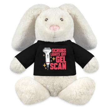 Sonographer Scrubs Lights Off Gel Scan Ultrasound - MiniFeet® RecycelHase® Creme - Schwarz - Vorne