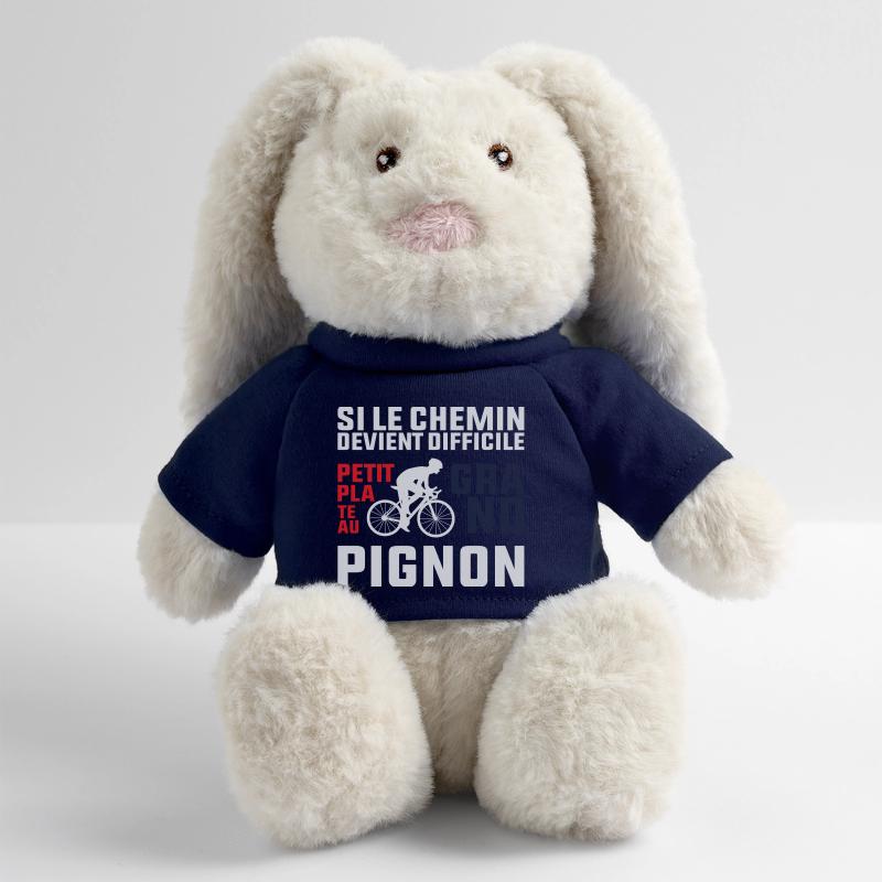Si Le Chemin Devient Difficile - Cycliste Cadeau  Lapin en peluche recyclé MiniFeet® Crème