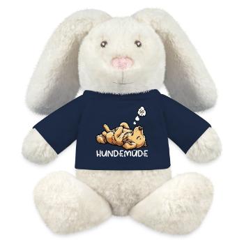 Hundemüde Golden Retriever Goldie Goldiebesitzer - MiniFeet® RecycelHase® Creme - French Navy - Vorne
