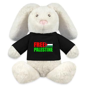 Free palestine - MiniFeet® RecycelHase® Bunny Cream - black - Front