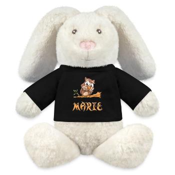 Owl Marie - MiniFeet® RecycelHase® Bunny Cream - black - Front