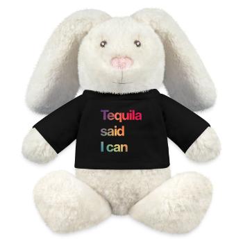 tequila said I can - MiniFeet® RecycelHase® Bunny Cream - black - Front