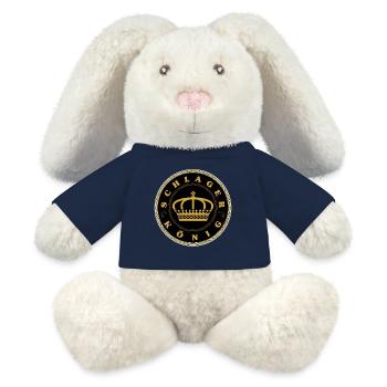 Team Schlager König Schlagerkönig Schlagerfan - MiniFeet® RecycelHase® Creme - French Navy - Vorne