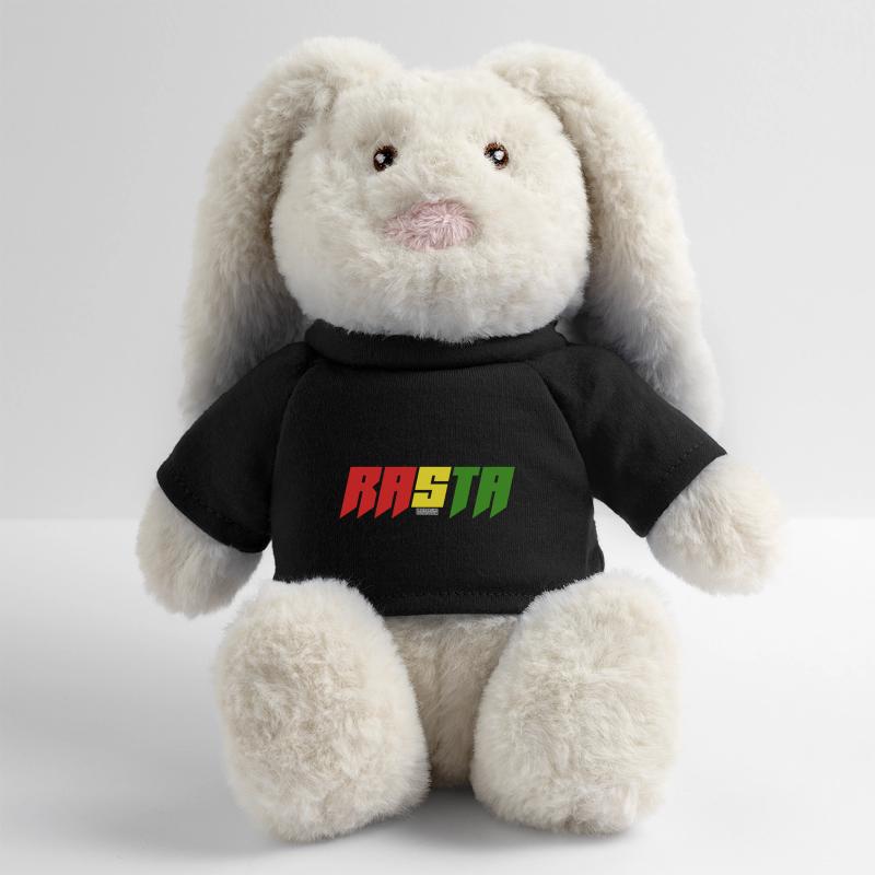 Logo du bloc de couleur Rasta Lapin en peluche recyclé MiniFeet® Crème