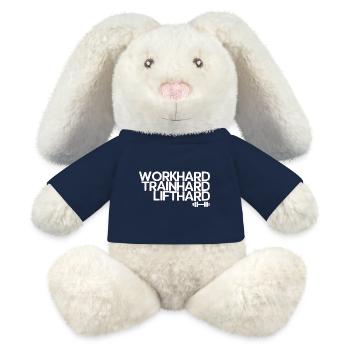 Devis de remise en forme - Lapin en peluche recyclé MiniFeet® Crème - bleu marine - Devant