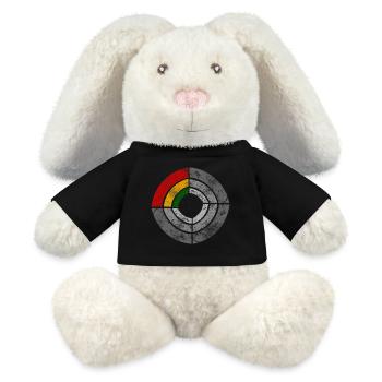 Grafische Power-Radar Reggae Illustration - MiniFeet® RecycelHase® Creme - Schwarz - Vorne