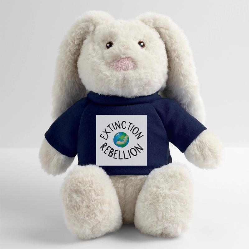 Affiche Extinction Rebellion Earth blanc Lapin en peluche recyclé MiniFeet® Crème