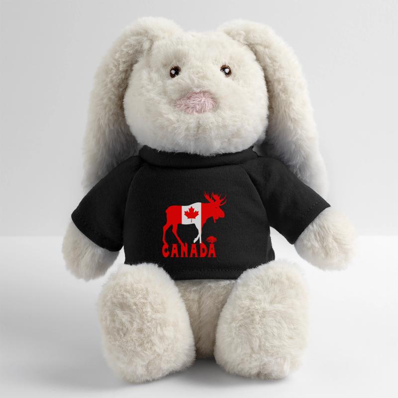 Canada Elch Lapin en peluche recyclé MiniFeet® Crème