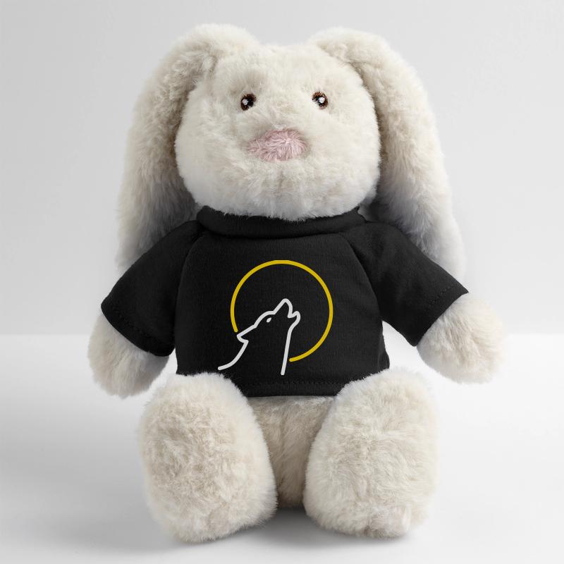 Wolf bei Vollmond MiniFeet® RecycelHase® Creme