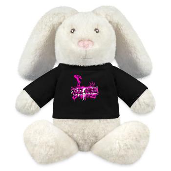 Graffiti de Jazz Queen - Lapin en peluche recyclé MiniFeet® Crème - noir - Devant