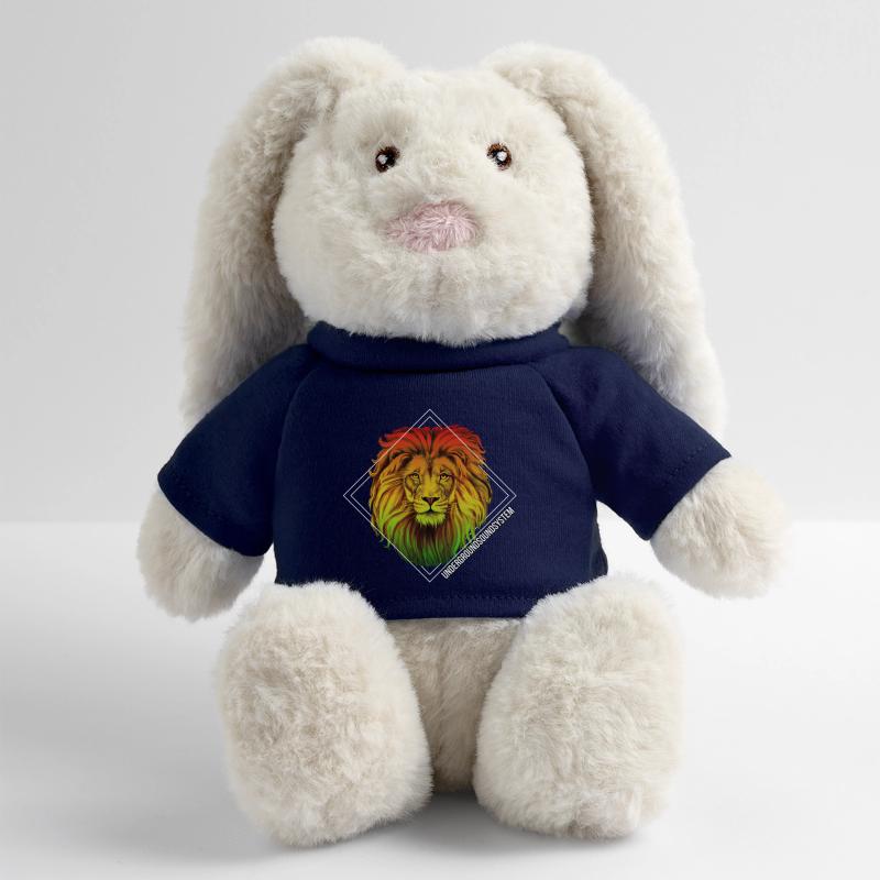 Rainbow Lion Diamond Pattern MiniFeet® RecycelHase® Bunny Cream