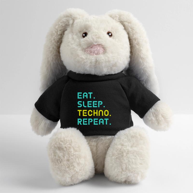 Eat. Sleep. Techno. Repeat. MiniFeet® RecycelHase® Creme