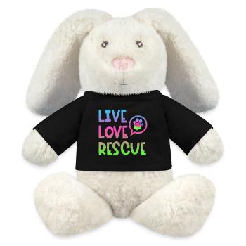 Search Dog Rescue Dog Service Dog Paw - MiniFeet® RecycelHase® Bunny Cream - black - Front