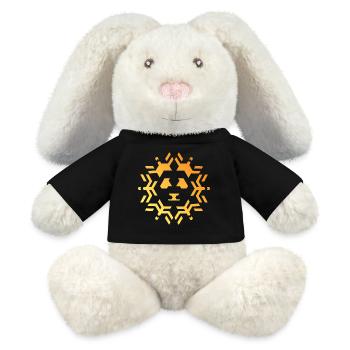 Panda Icon Sun Star Pattern Colors Icon - MiniFeet® RecycelHase® Bunny Cream - black - Front