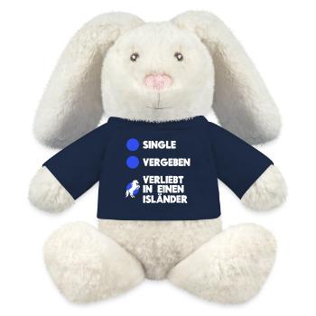 Pferde Humorvoll Statement Islandpferde Pferdefan - MiniFeet® RecycelHase® Creme - French Navy - Vorne