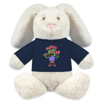 Sweet tooth Candy Délicieux bonbons Dessert - Lapin en peluche recyclé MiniFeet® Crème - bleu marine - Devant