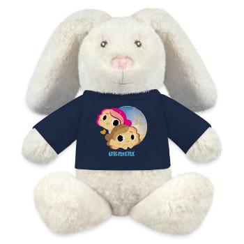 Zodiac sign Gemini - MiniFeet® RecycelHase® Bunny Cream - french navy - Front